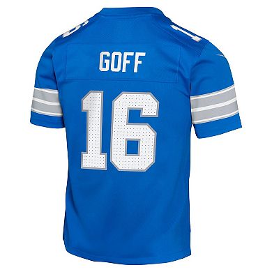 Youth Nike Jared Goff Blue Detroit Lions Team Player Game Jersey