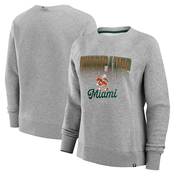 売れ筋商品|||ファナティクス カットソー トップス レディース Women's Heather Gray Miami Hurricanes Training Camp Hit Hard Fleece Pullover Sweatshirt Heather Gray Women's Fanatics Heather Gray Miami Hurricanes Training Camp