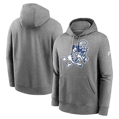 Men's Nike Heather Charcoal Dallas Cowboys Rewind Retro Joe Club Pullover Hoodie