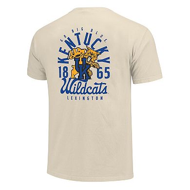 Men's Cream Kentucky Wildcats Comfort Colors Mascot Overlay T-Shirt