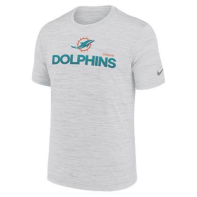 Men's Nike White Miami Dolphins Blitz Velocity Modern Performance T-Shirt