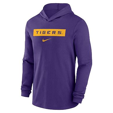 Men's Nike Purple LSU Tigers Sideline Hoodie Performance Long Sleeve T-Shirt