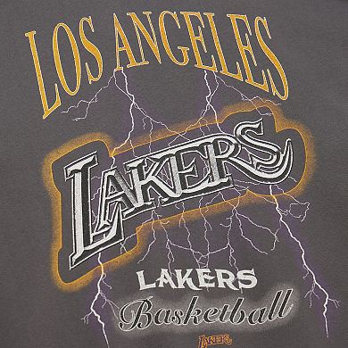 Women's Mitchell & Ness Black Los Angeles Lakers Hardwood Classics Lightweight Pullover Sweatshirt