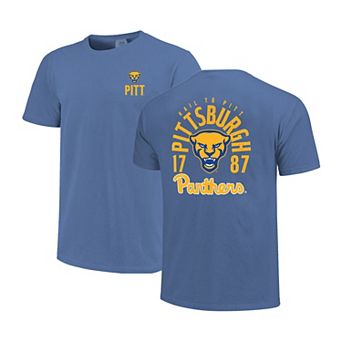 Men's Royal Pitt Panthers Comfort Colors Mascot Overlay T-Shirt