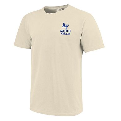 Men's Cream Air Force Falcons Comfort Colors Mascot Overlay T-Shirt