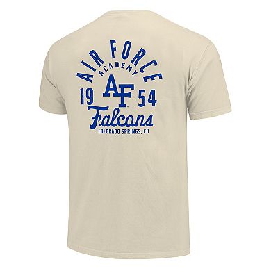 Men's Cream Air Force Falcons Comfort Colors Mascot Overlay T-Shirt