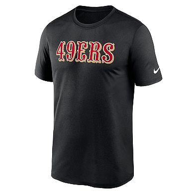 Men's Nike Black San Francisco 49ers Primetime Legend Wordmark Performance T-Shirt