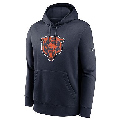 Men's Nike Navy Chicago Bears Club Logo Pullover Hoodie