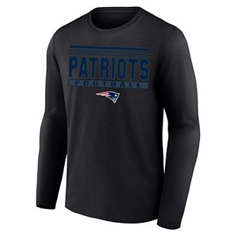 Men's Profile Black New England Patriots Big & Tall Pop Long Sleeve T-Shirt