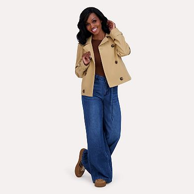 Juniors' madden girl Double Breasted Trench Jacket