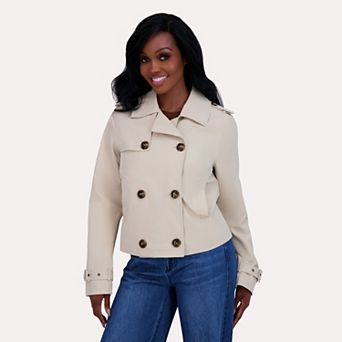 Juniors' madden girl Double Breasted Trench Jacket