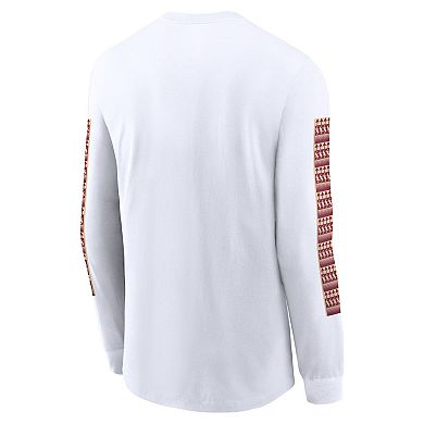 Men's Nike White Florida State Seminoles Local Spirit Slogan Long Sleeve T-Shirt