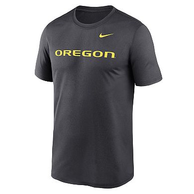 Men's Nike Anthracite Oregon Ducks Primetime Legend Wordmark T-Shirt