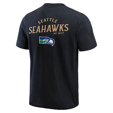Men's Darius Rucker Collection by Fanatics Black Seattle Seahawks Washed Henley T-Shirt