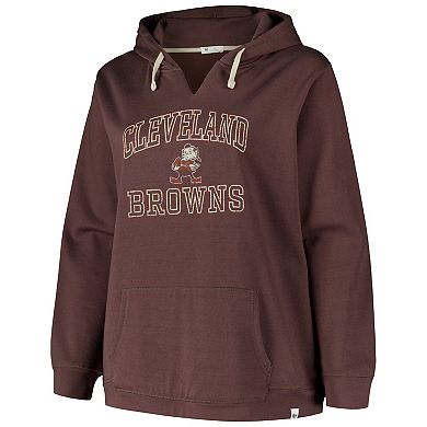 Women's Profile Brown Cleveland Browns Plus Size Kennedy Pullover Hoodie