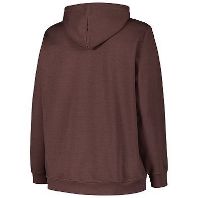 Women's Profile Brown Cleveland Browns Plus Size Kennedy Pullover Hoodie