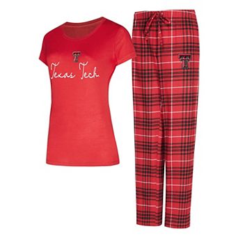 Women's Concepts Sport Red Texas Tech Red Raiders Vector T-Shirt & Flannel Pants Sleep Set
