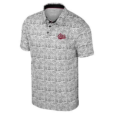 Men's Colosseum Maroon Montana Grizzlies It's Time! Allover Print Polo