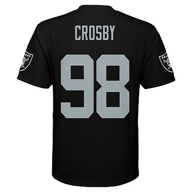 Youth Maxx Crosby Black Las Vegas Raiders Replica Player Jersey