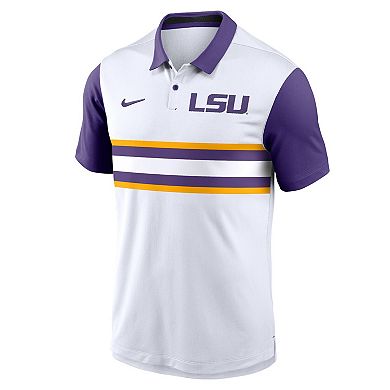 Men's Nike White LSU Tigers Primetime Campus Vapor Performance Polo