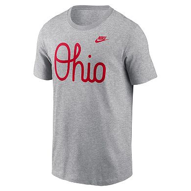 Men's Nike Gray Ohio State Buckeyes Vintage Script T-Shirt