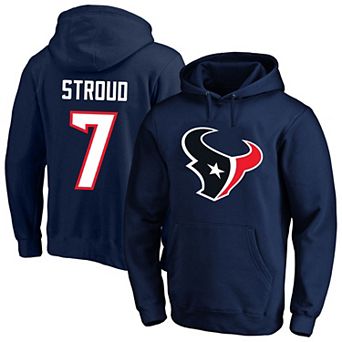 Men's Fanatics C.J. Stroud Navy Houston Texans Big & Tall Name & Number Fleece Pullover Hoodie