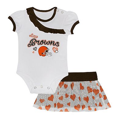 Infant Cleveland Browns Love My Team Bodysuit & Skirt Set