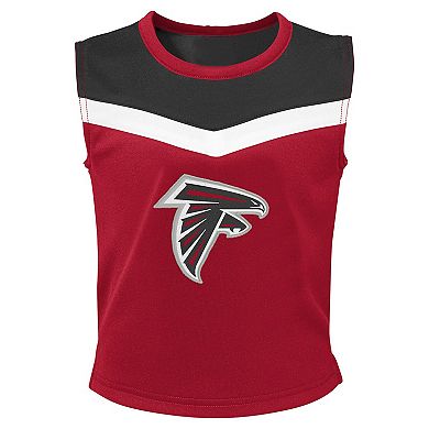 Girls Preschool Red Atlanta Falcons Spirit Cheerleader Two-Piece Set with Bloomers
