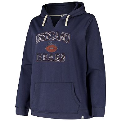 Women's Profile Navy Chicago Bears Kennedy Pullover Hoodie