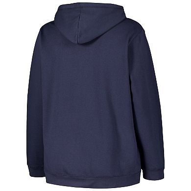 Women's Profile Navy Chicago Bears Kennedy Pullover Hoodie