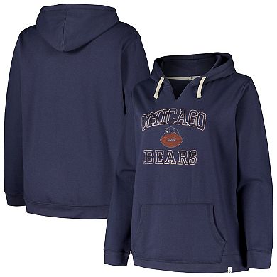Women's Profile Navy Chicago Bears Kennedy Pullover Hoodie