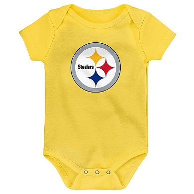 Newborn & Infant Pittsburgh Steelers Team Starter 3-Pack Bodysuit Set