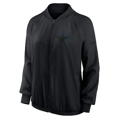 Women's Nike Black Dallas Cowboys Raglan Full-Zip Jacket
