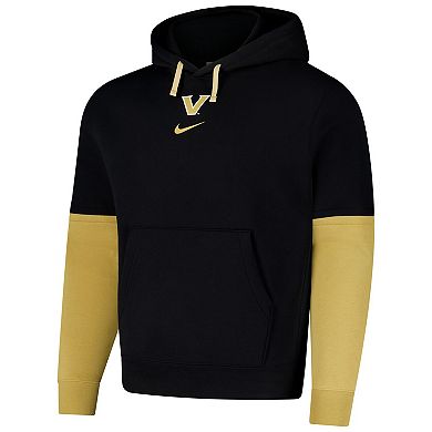 Men's Nike Black Vanderbilt Commodores 2024 Sideline Club Fleece Pullover Hoodie
