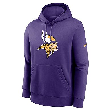 Men's Nike Purple Minnesota Vikings Club Logo Pullover Hoodie