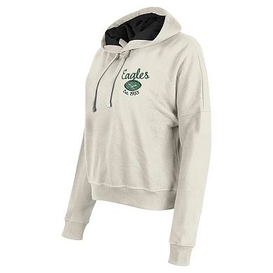 Women's New Era Cream Philadelphia Eagles 3rd Down Historic Pullover Hoodie