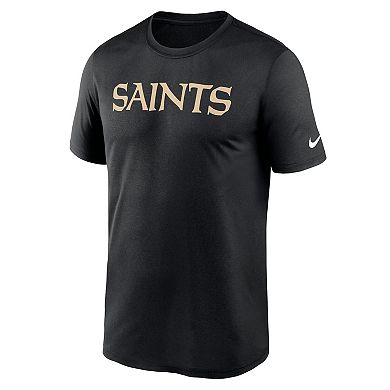 Men's Nike Black New Orleans Saints Primetime Legend Wordmark Performance T-Shirt