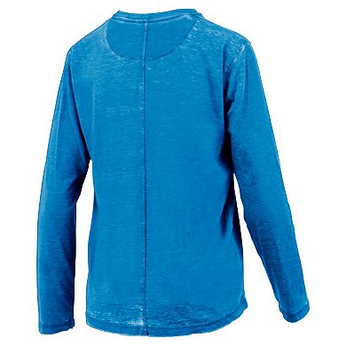 Women's Pressbox Royal Florida Gators Chandler Olive Leaf Arch Long Sleeve T-Shirt