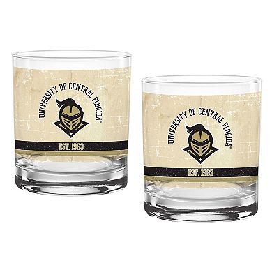 UCF Knights Two-Pack 14oz. Tan Vintage Glass Set