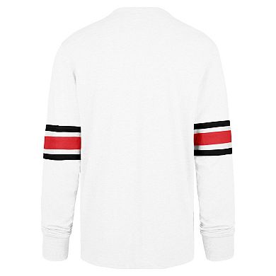 Men's '47 White San Francisco 49ers Gridiron Premier Brex Long Sleeve T-Shirt