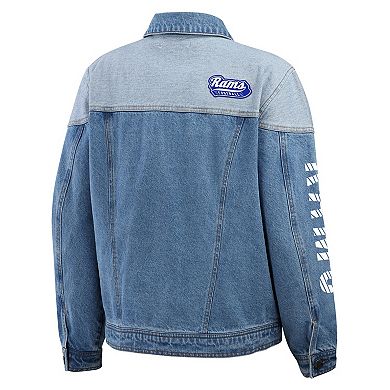 Women's WEAR by Erin Andrews Los Angeles Rams Full-Button Denim Jacket