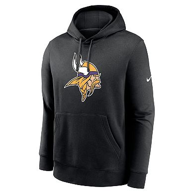 Men's Nike Black Minnesota Vikings Club Logo Pullover Hoodie