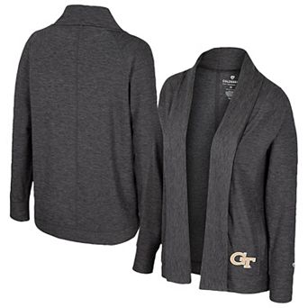 Women's Colosseum Charcoal Georgia Tech Yellow Jackets��Dash Cardigan