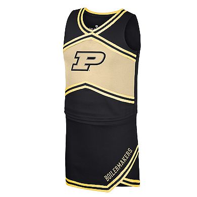 Girls Youth Colosseum Black Purdue Boilermakers Cheerleader Top & Skirt Set