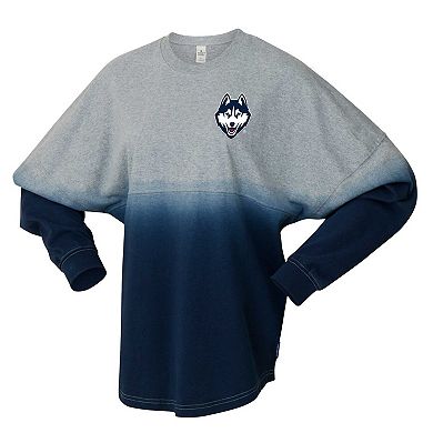 Unisex Spirit Jersey Navy/Gray UConn Huskies Ombre Long Sleeve T-Shirt