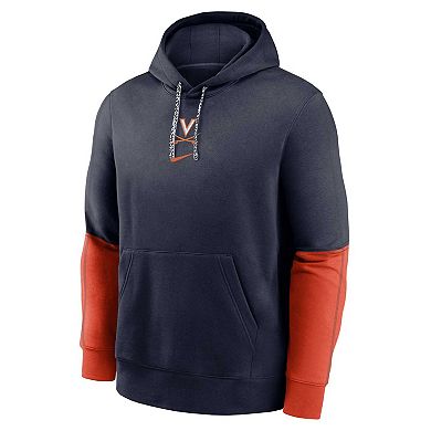 Men's Nike Navy Virginia Cavaliers 2024 Sideline Club Fleece Pullover Hoodie