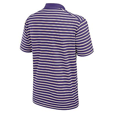 Men's Nike Purple/White LSU Tigers Primetime Victory Striped Performance Polo