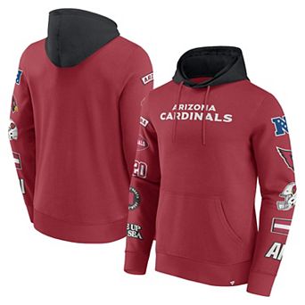 Men's Fanatics Cardinal/Black Arizona Cardinals Patched Out Pullover Hoodie