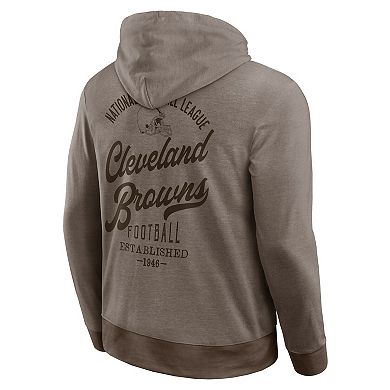 Men's Darius Rucker Collection by Fanatics Brown Cleveland Browns Tonal Knit Pullover Hoodie