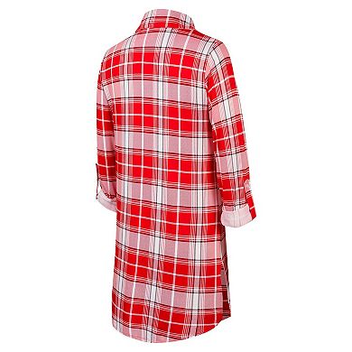 Women's Concepts Sport Scarlet San Francisco 49ers Ashford Plaid Knit Nightshirt
